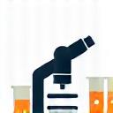 현미경과 실험관 아이콘